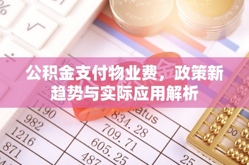 泸定公积金支付物业费，政策新趋势与实际应用解析