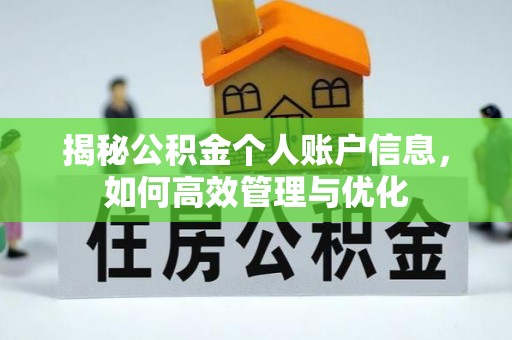 泸定揭秘公积金个人账户信息，如何高效管理与优化