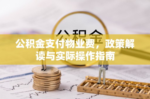 泸定公积金支付物业费，政策解读与实际操作指南