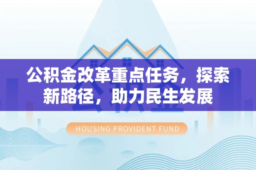 泸定公积金改革重点任务，探索新路径，助力民生发展
