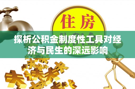 泸定探析公积金制度性工具对经济与民生的深远影响