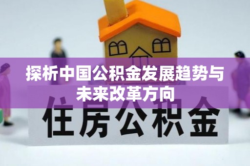 泸定探析中国公积金发展趋势与未来改革方向