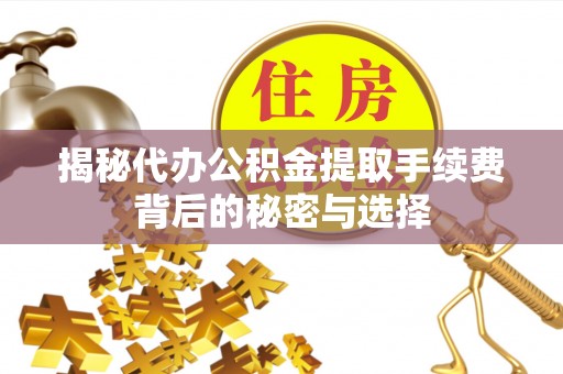泸定揭秘代办公积金提取手续费背后的秘密与选择
