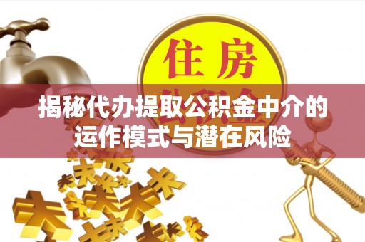 泸定揭秘代办提取公积金中介的运作模式与潜在风险