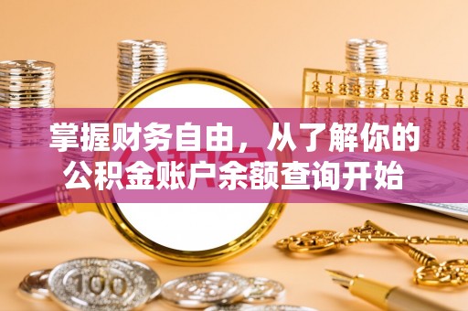 泸定掌握财务自由，从了解你的公积金账户余额查询开始