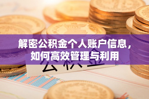 泸定解密公积金个人账户信息，如何高效管理与利用