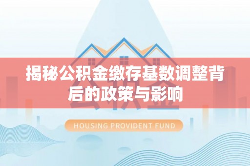 泸定揭秘公积金缴存基数调整背后的政策与影响