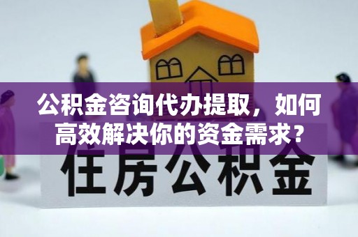 泸定公积金咨询代办提取，如何高效解决你的资金需求？