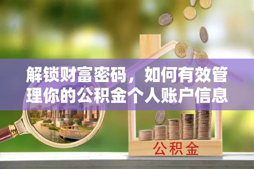 泸定解锁财富密码，如何有效管理你的公积金个人账户信息