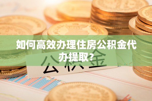 泸定如何高效办理住房公积金代办提取？