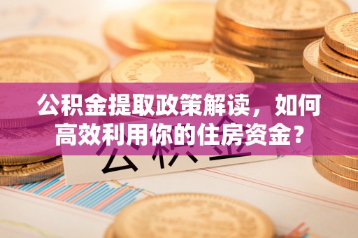 泸定公积金提取政策解读，如何高效利用你的住房资金？